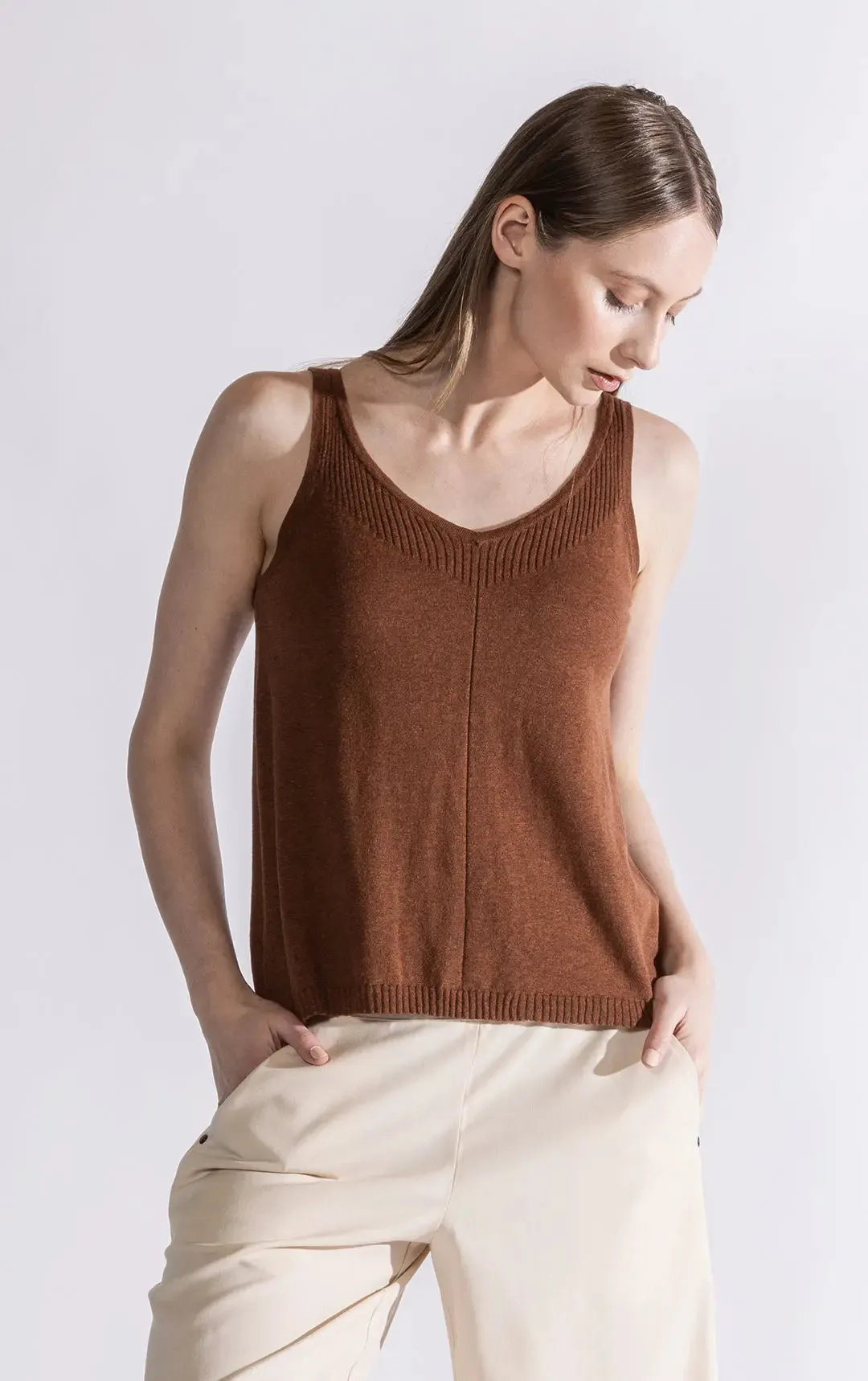 14GG COTTON LINEN CAMI - CLEARANCE