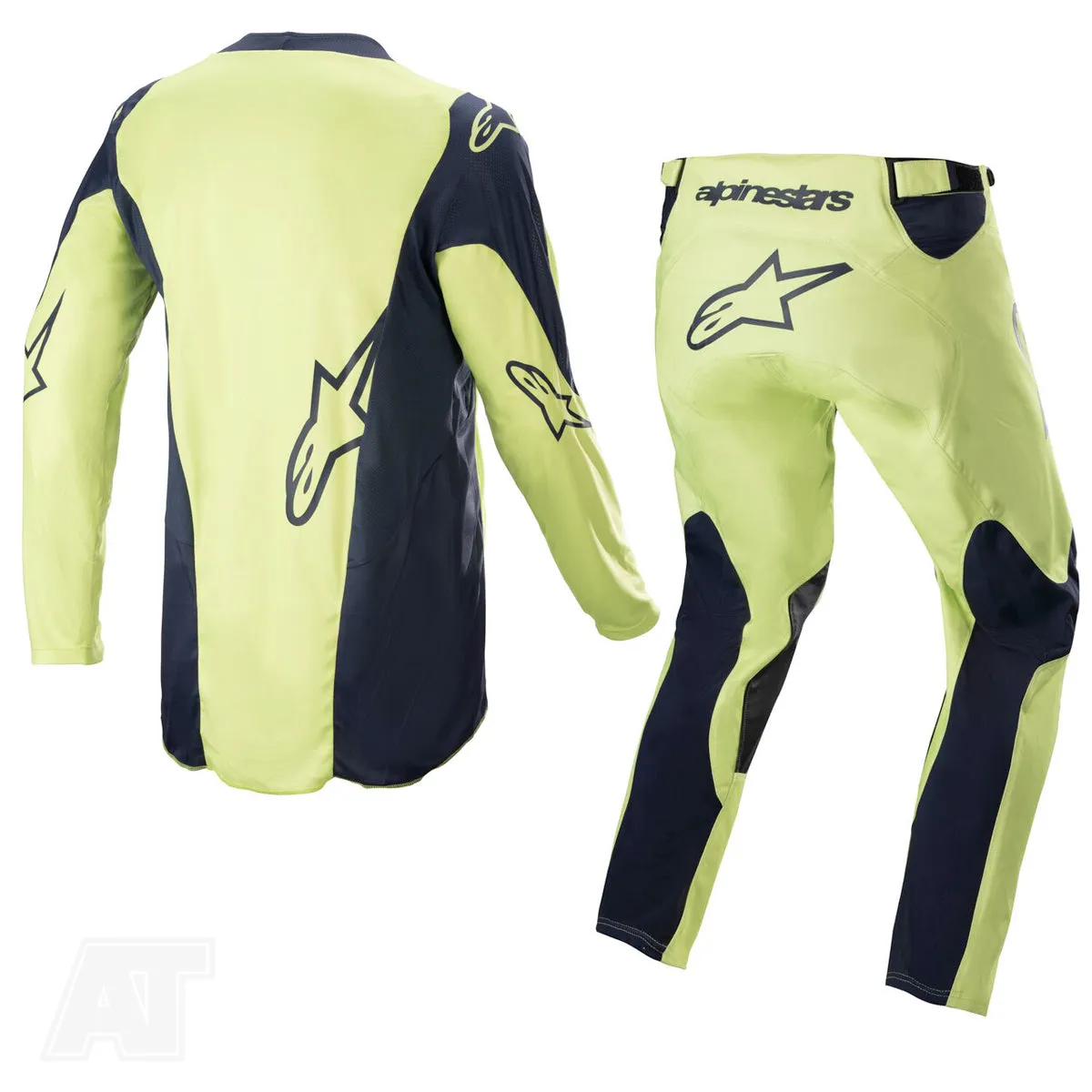 Alpinestars Racer Hoen Night Navy Fluo Green Motocross Kit Combo