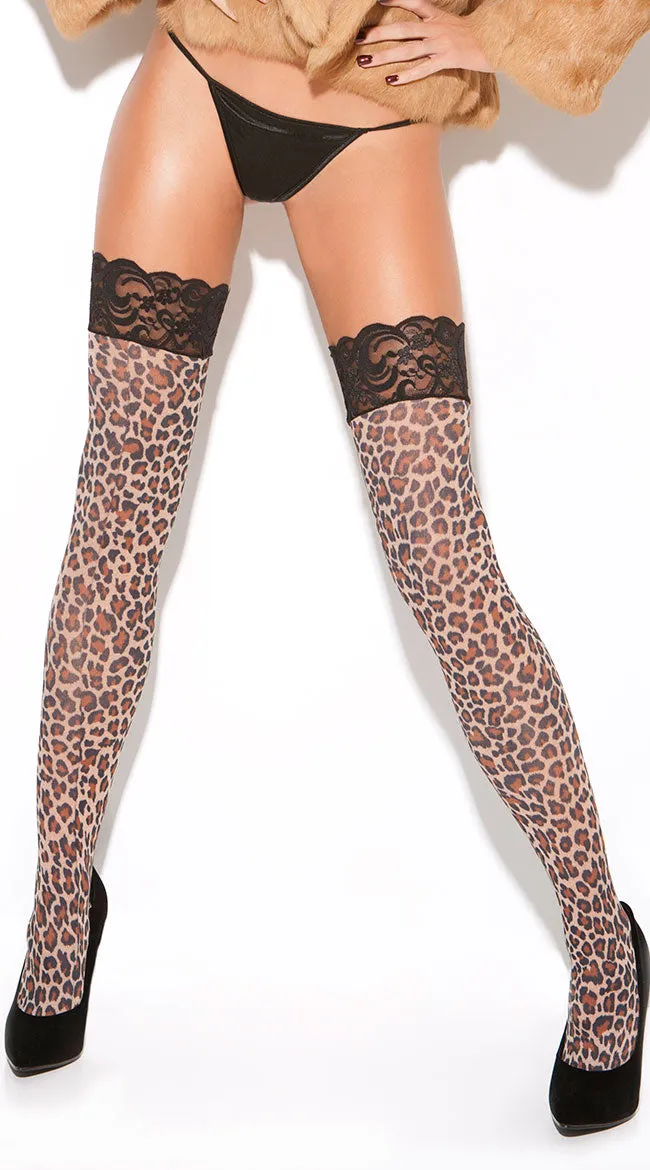 Animal Print Thigh Highs