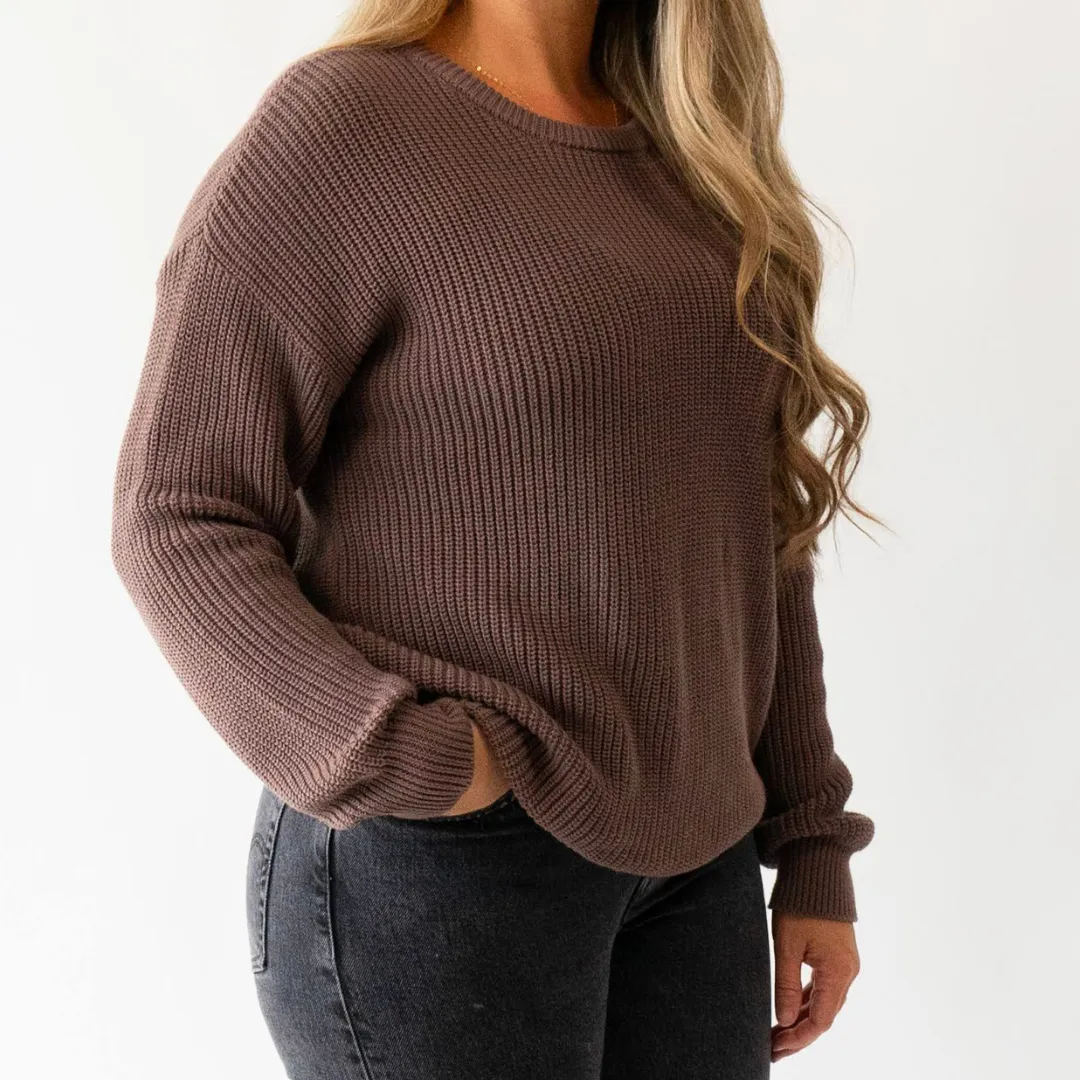 Belan.J Adult Knit Sweater - Walnut