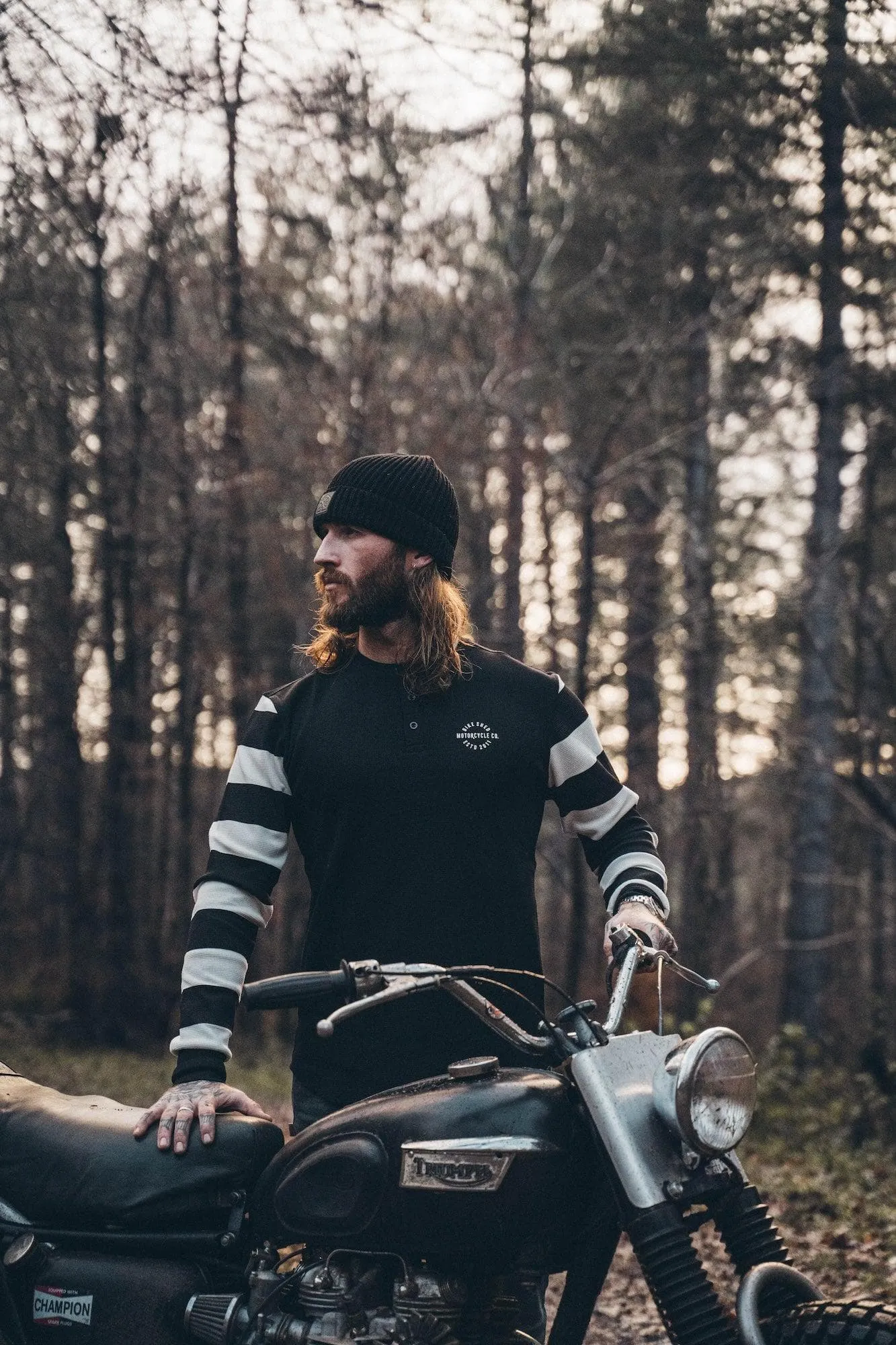 BSMC Rocker Long Sleeve Waffle - Black/Cream