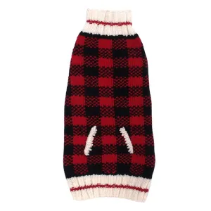 Buffalo Plaid Wool Dog Sweater