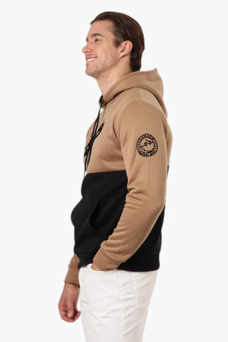 Canada Weather Gear Colour Block Chest Logo Hoodie - Brown