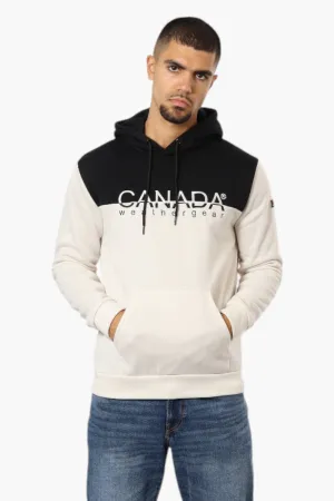 Canada Weather Gear Colour Block Embroidered Logo Hoodie - Stone