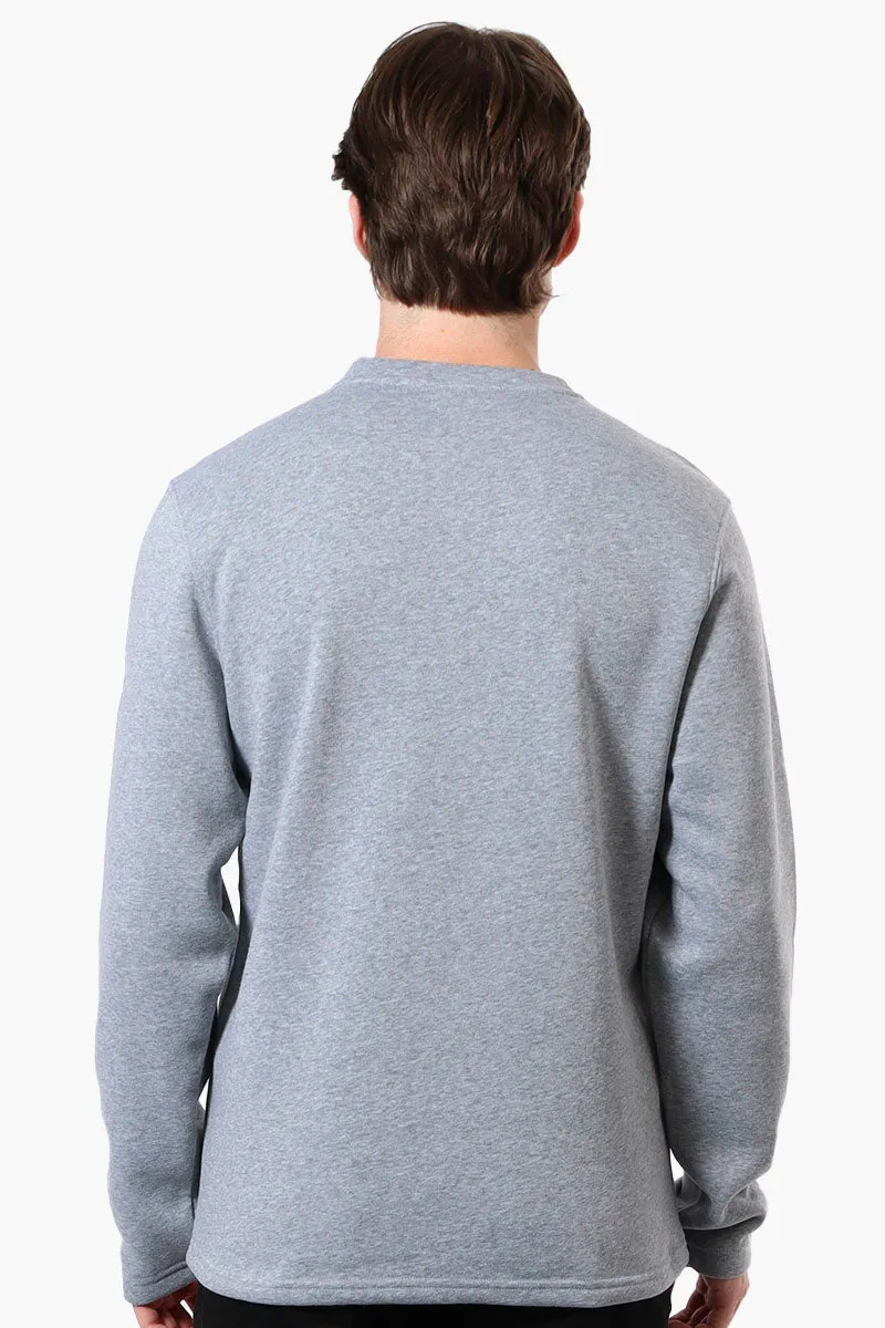 Canada Weather Gear Fleece Henley Sweatshirt - Grey