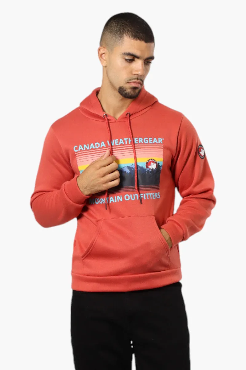 Canada Weather Gear Mountain Outfitters Print Hoodie - Coral