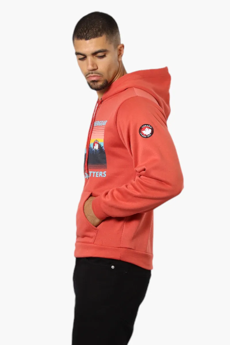 Canada Weather Gear Mountain Outfitters Print Hoodie - Coral