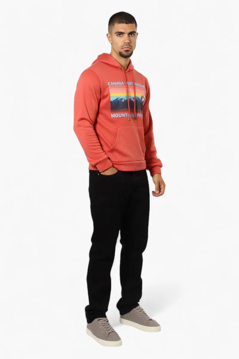 Canada Weather Gear Mountain Outfitters Print Hoodie - Coral