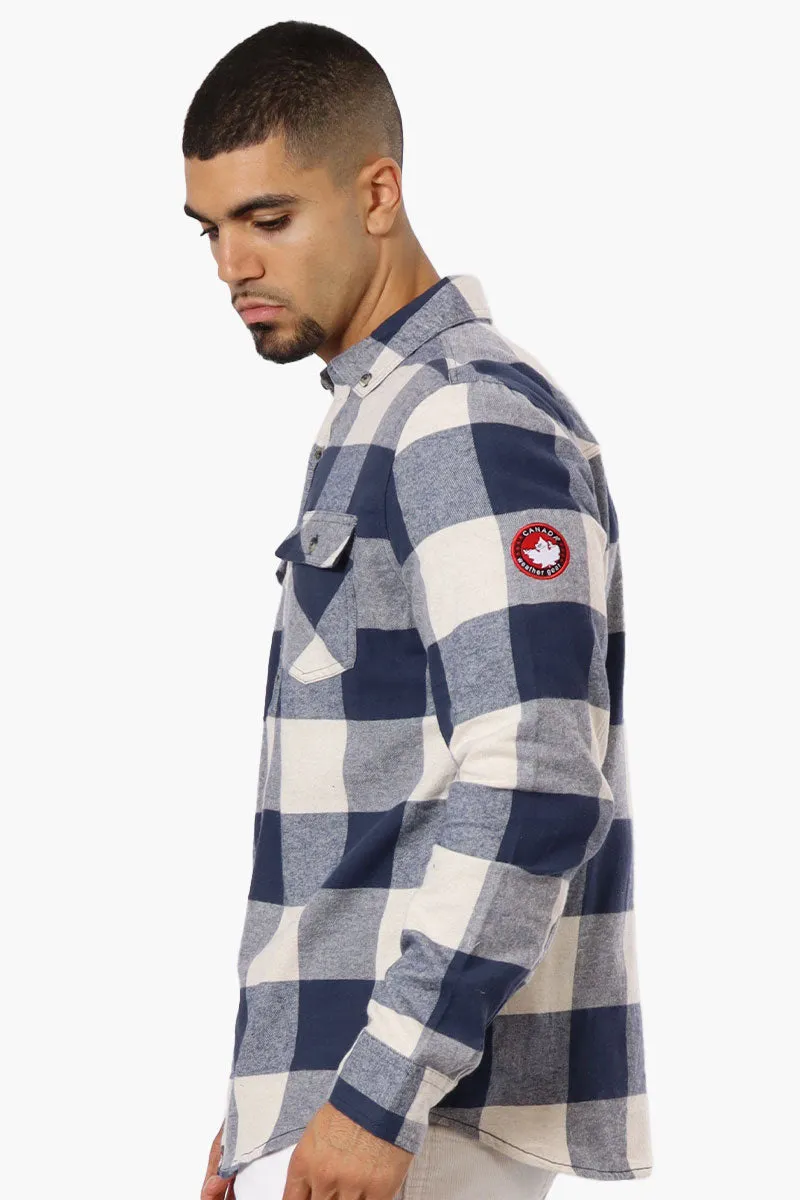 Canada Weather Gear Plaid Cotton Casual Shirt - Blue