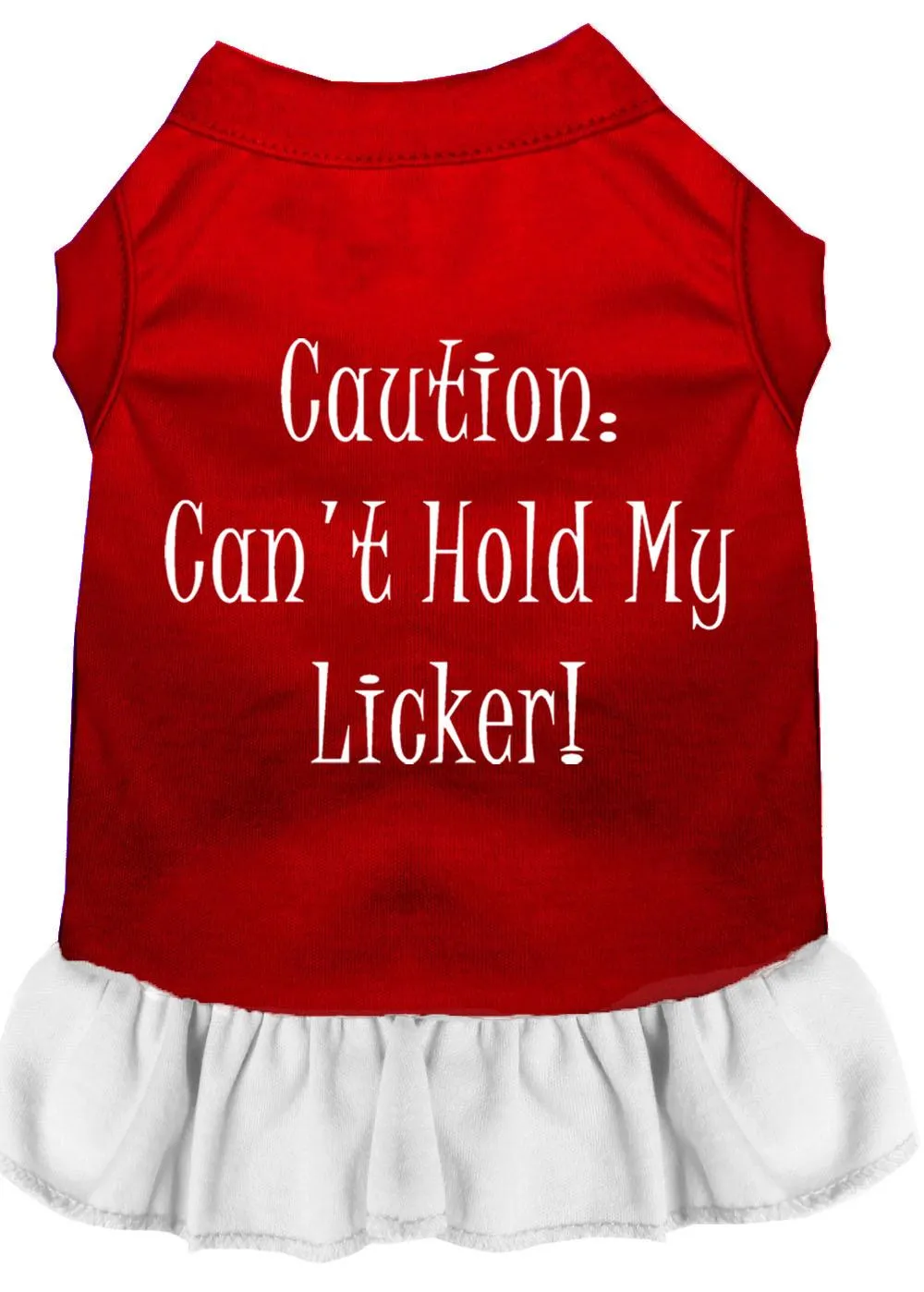 Can't Hold My Licker Screen Print Dress Red With White Xs (8)