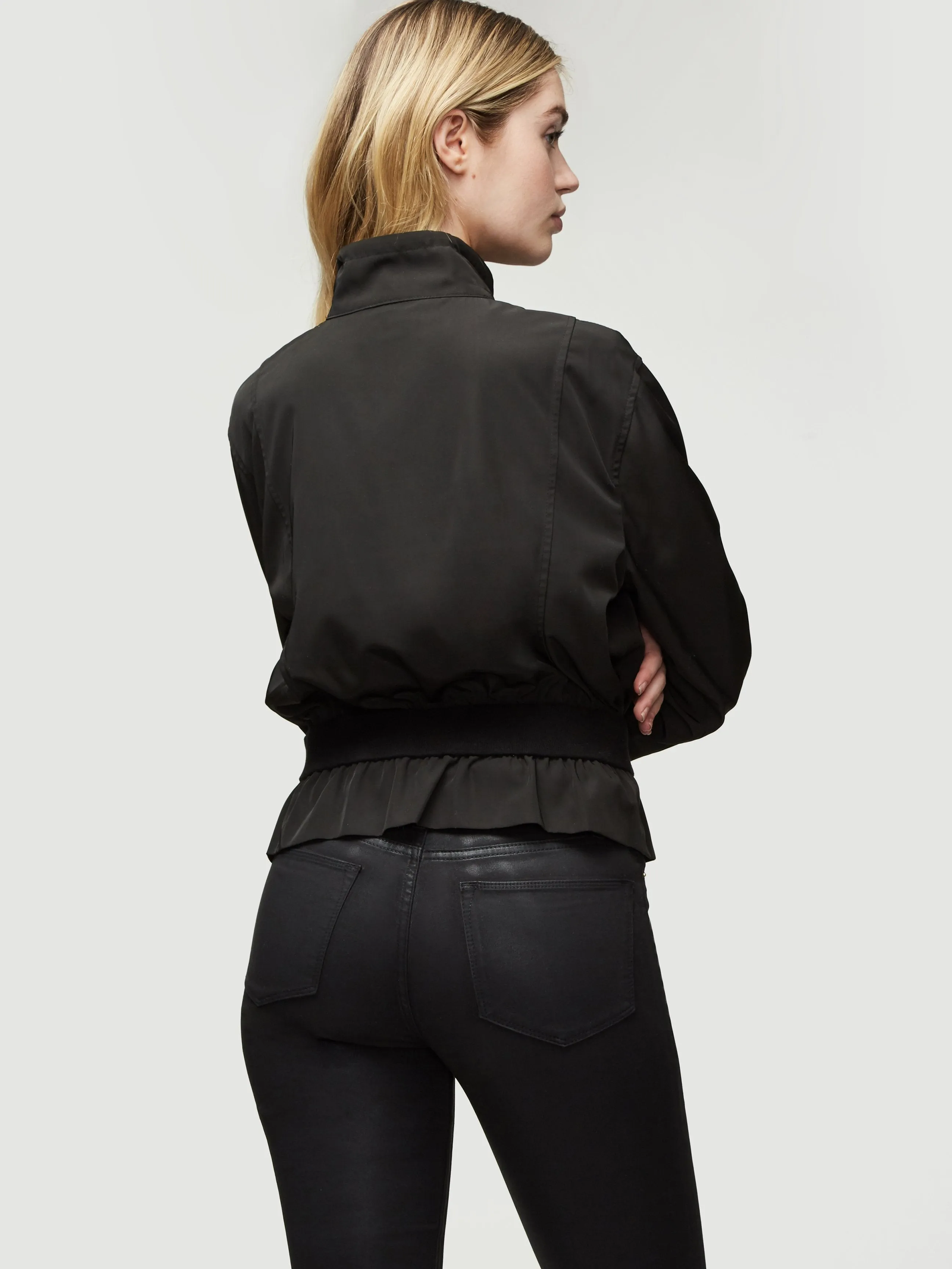 Cinched Crop Jacket -- Noir