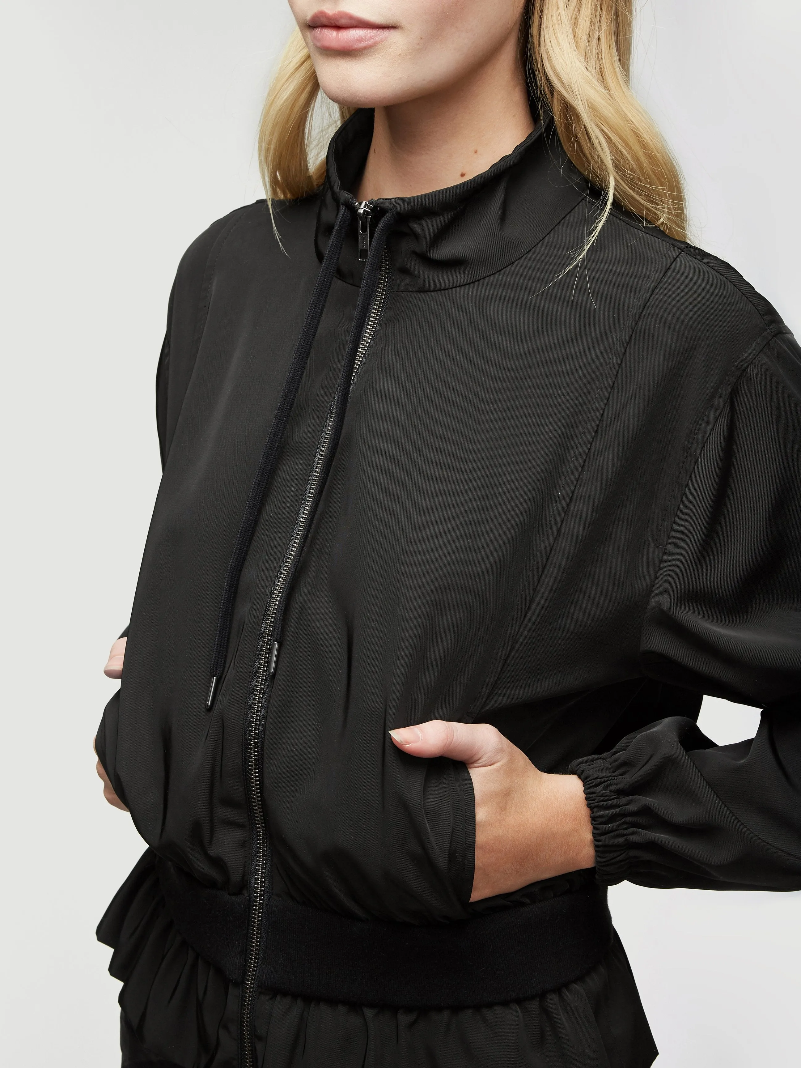 Cinched Crop Jacket -- Noir