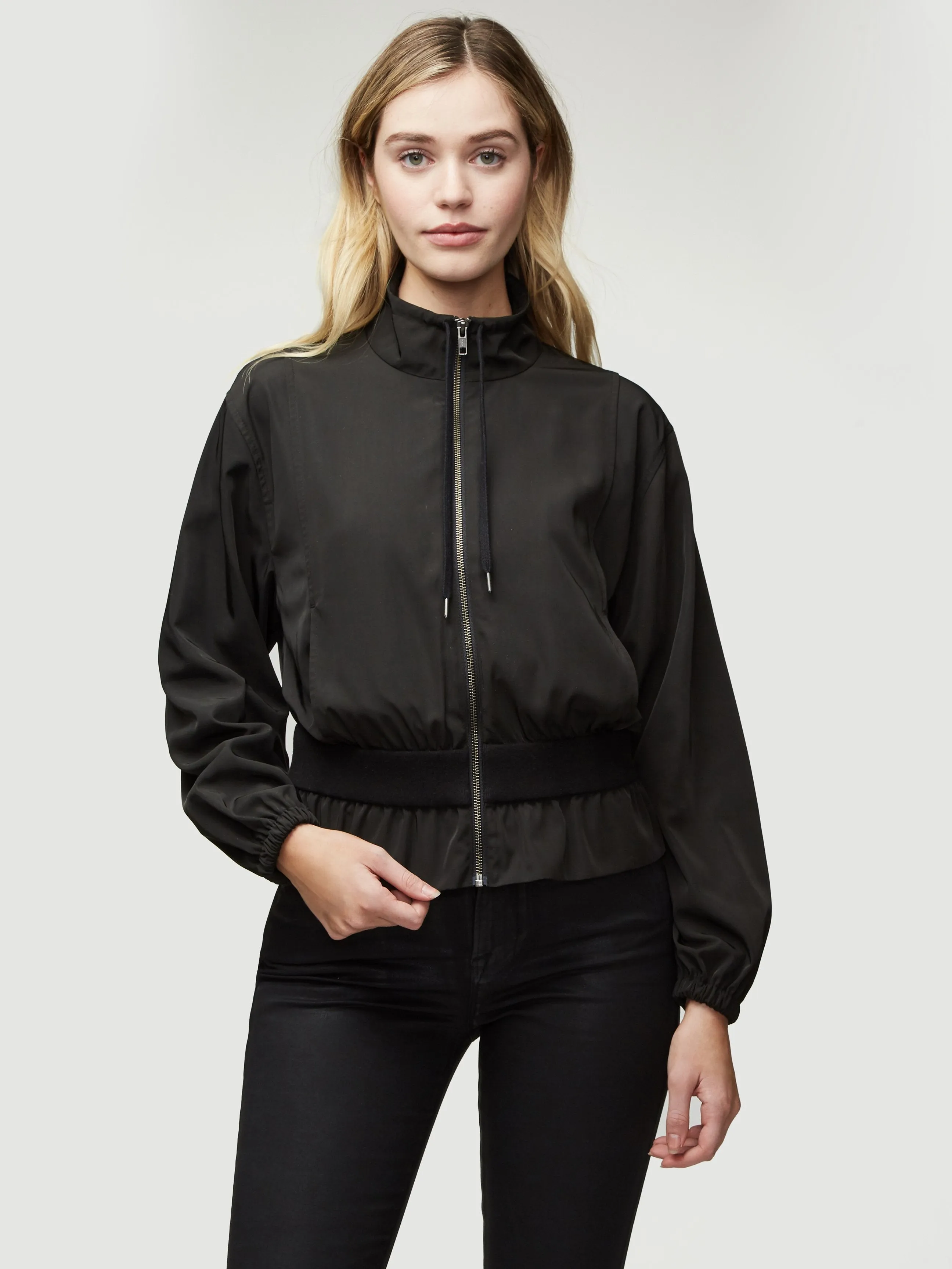 Cinched Crop Jacket -- Noir