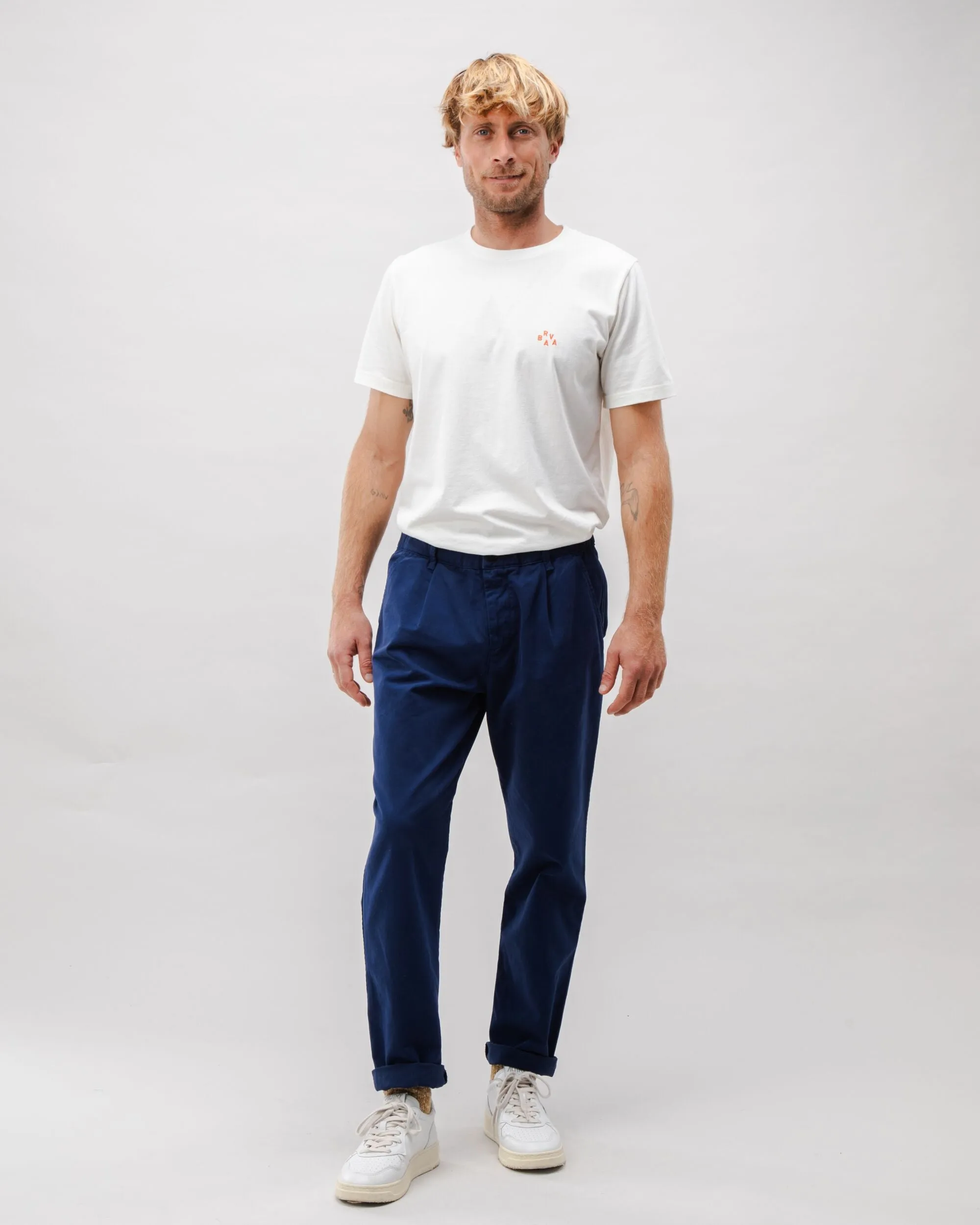 Comfort Chino Cotton Pants Navy