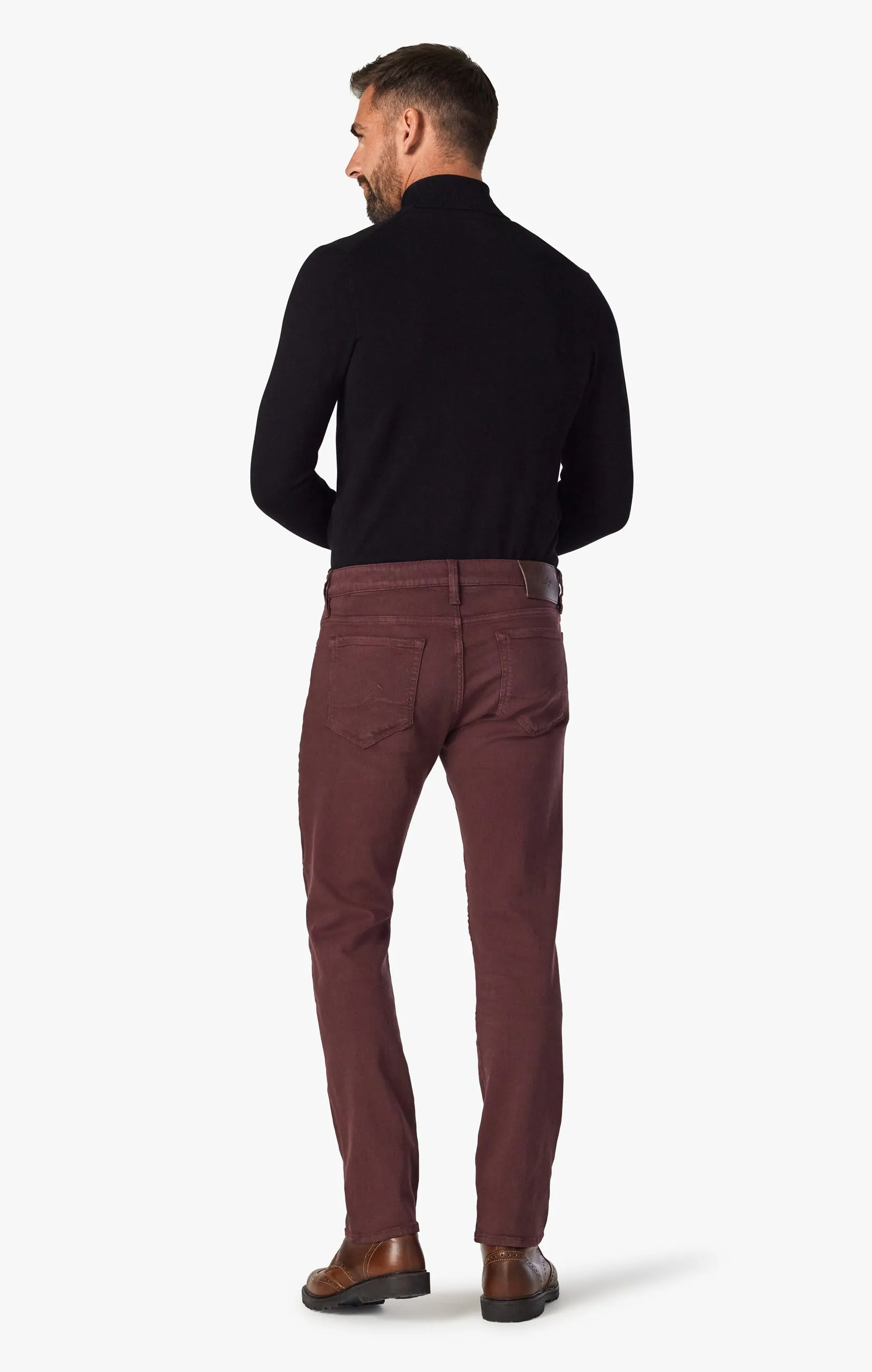 Courage Straight Leg Pants In Burgundy Comfort