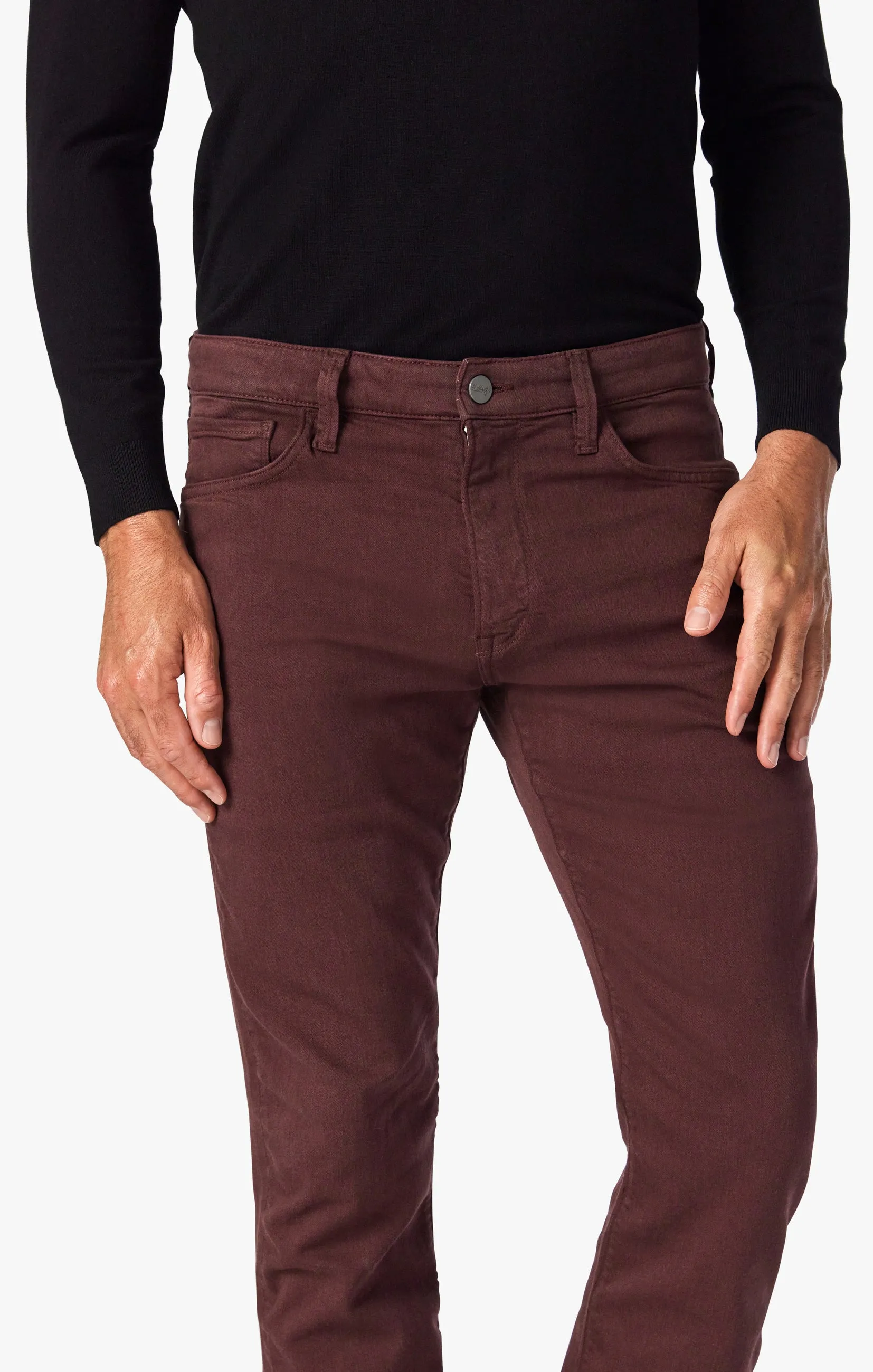 Courage Straight Leg Pants In Burgundy Comfort