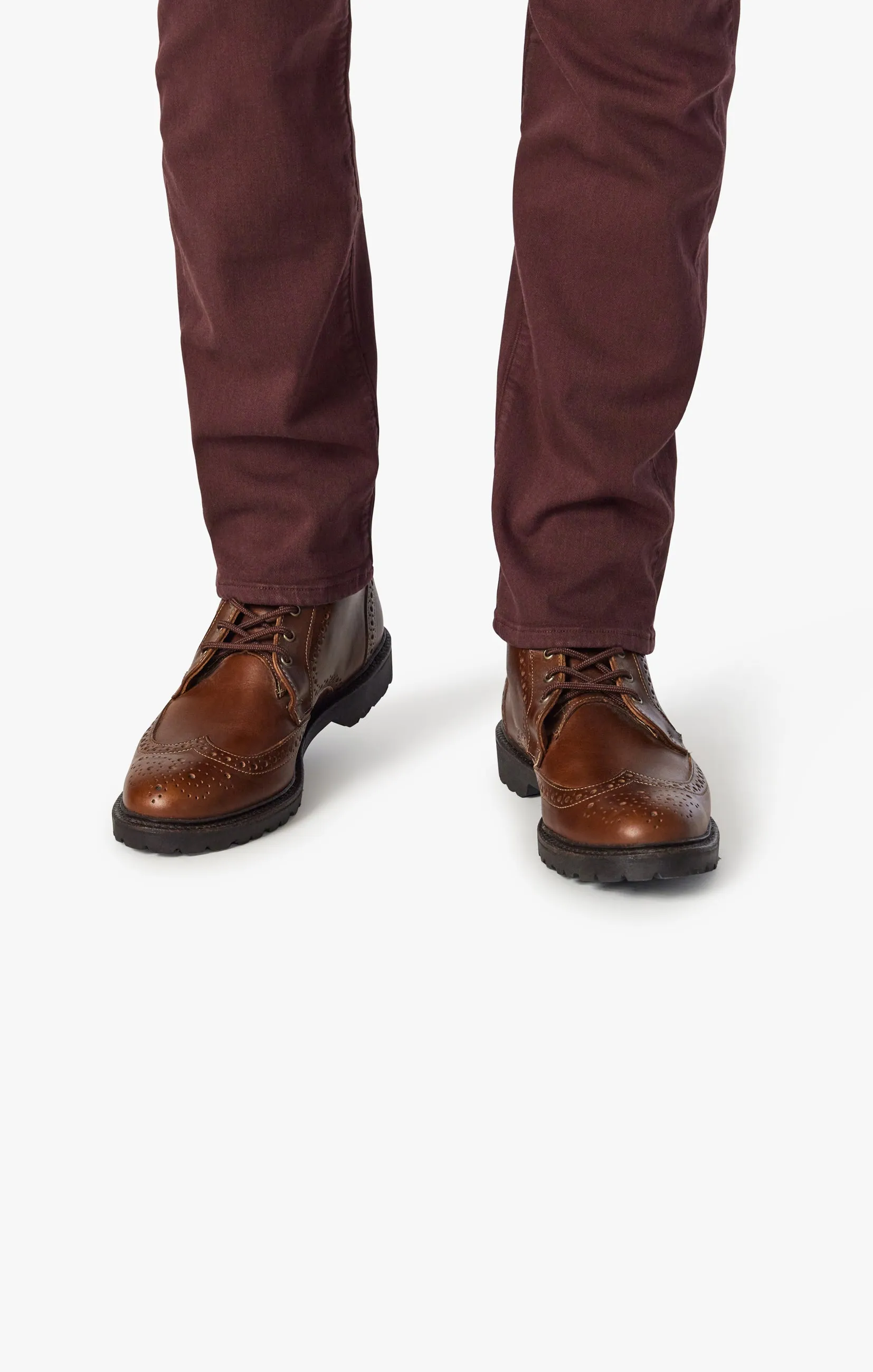 Courage Straight Leg Pants In Burgundy Comfort