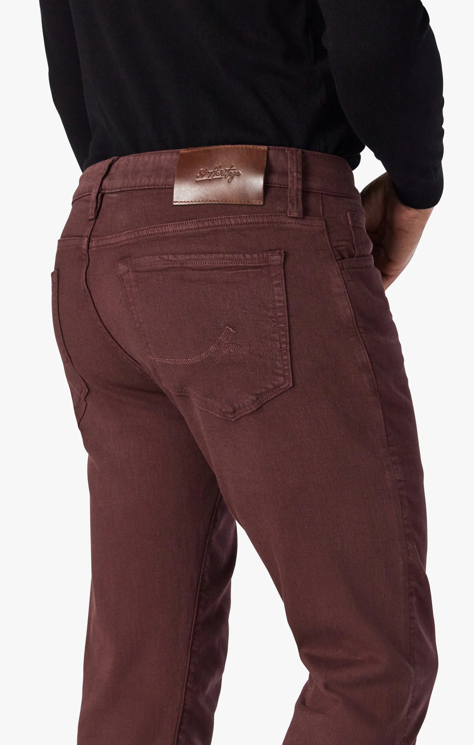 Courage Straight Leg Pants In Burgundy Comfort