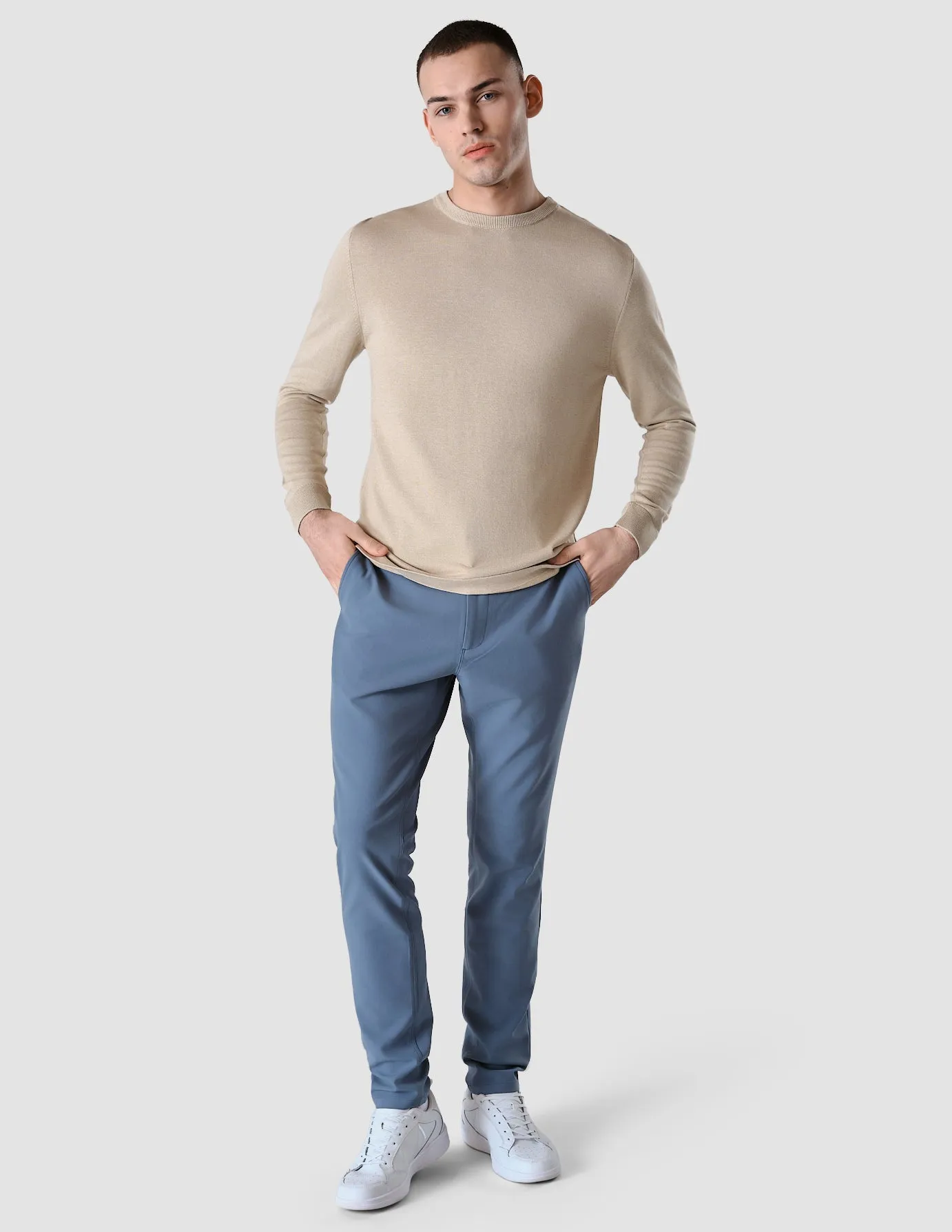 Essential Pants Slim Blue Mirage