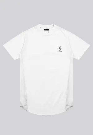 ESSENTIAL SWAG CURVED HEM OFF WHITE T-SHIRT