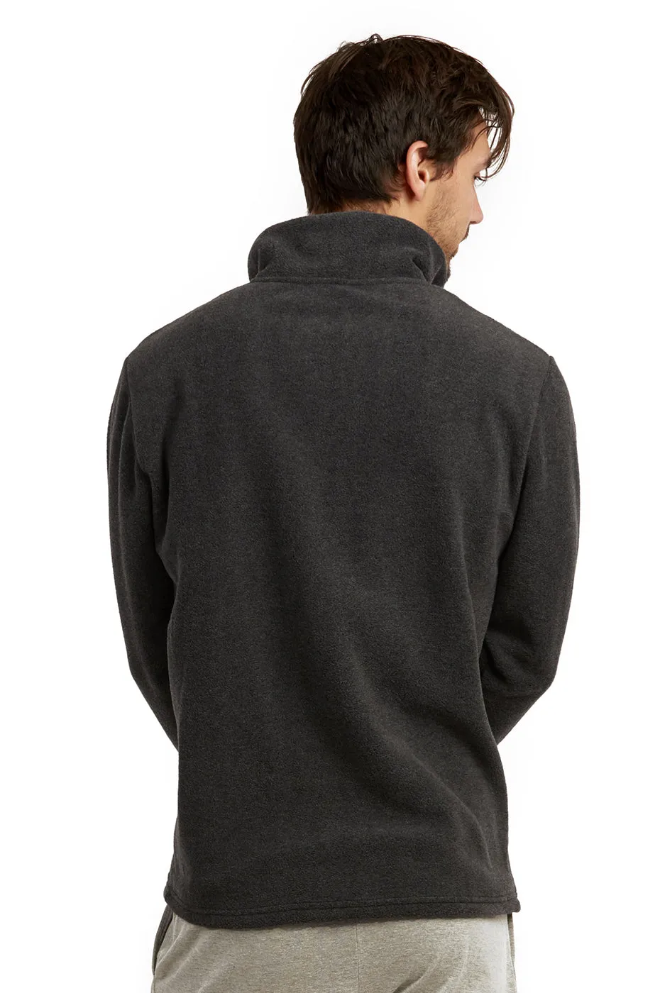 ET TU MEN'S POLAR FLEECE QUARTER PULLOVER (PF1000E_CH-GR)