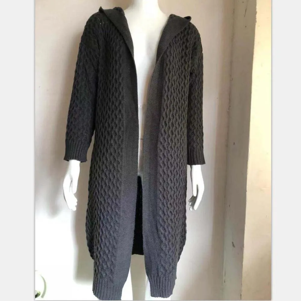 Fashion Women Knitting Long Cardigan Overcoat