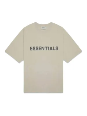 Fear Of God Essentials 3D Silicon Applique Boxy T-Shirt Moss