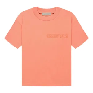 Fear of God Essentials FW22 Short Sleeve Tee Coral, coral color