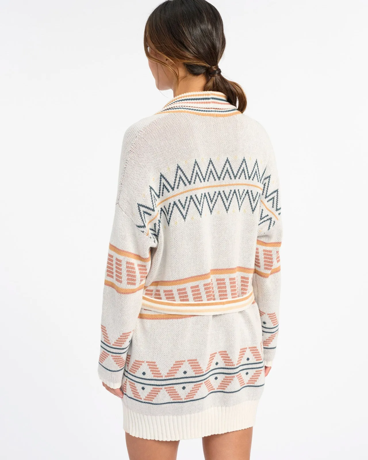 Geometric Print Cardigan