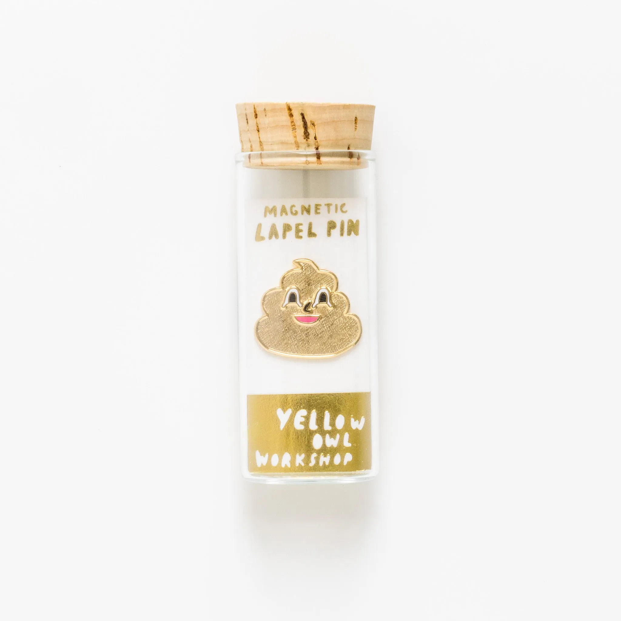 Gold Poo Emoji Lapel Pin