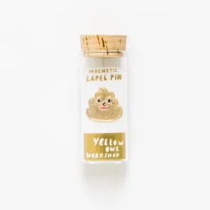 Gold Poo Emoji Lapel Pin