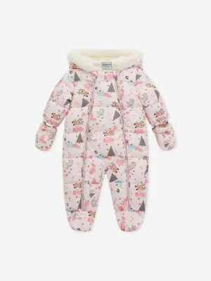 Guess Baby Girls Forest Snowsuit in Pink