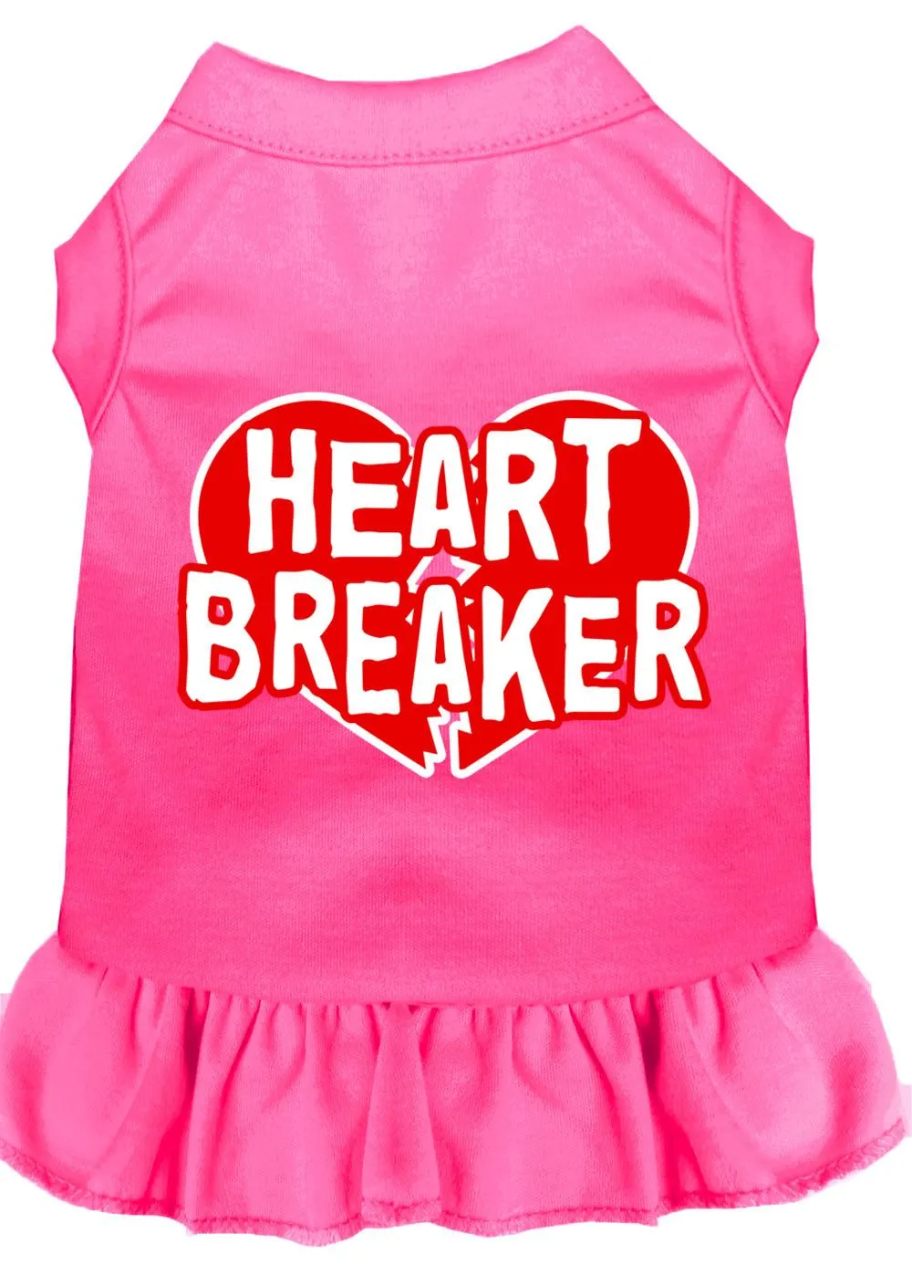 Heart Breaker Screen Print Dress Bright Pink 4x (22)