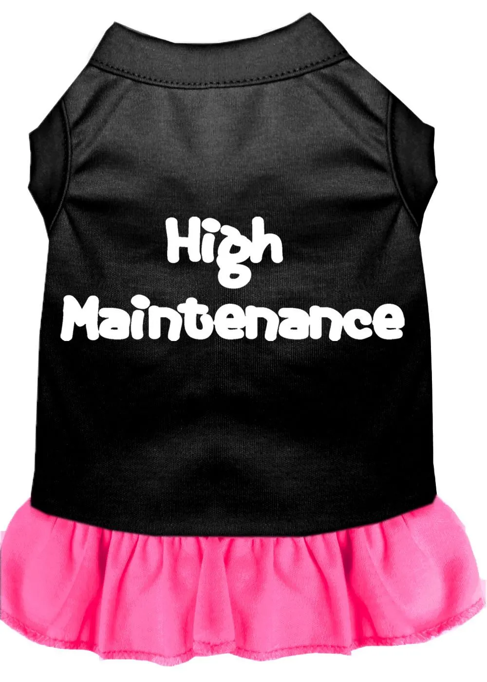 High Maintenance Screen Print Dress Black With Bright Pink Lg (14)