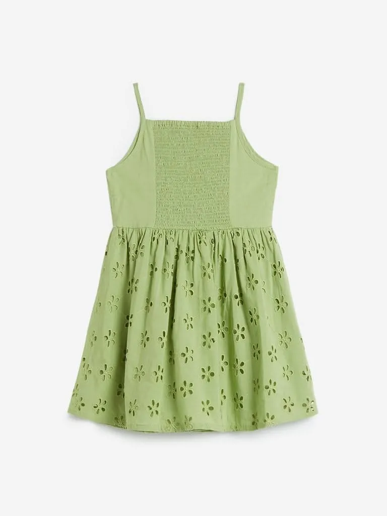 HOP Kids Green Floral Monika Dress