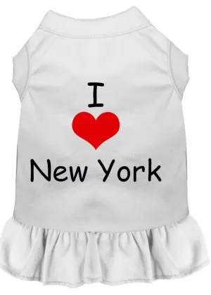 I Heart New York Screen Print Dress White Xxl (18)