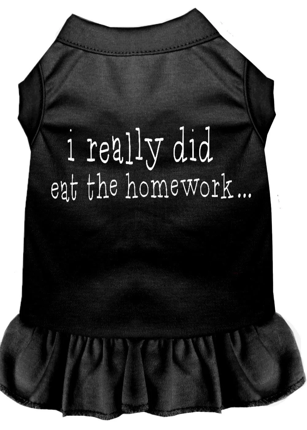 I Really Did Eat The Homework Screen Print Dress Black Xxxl (20)