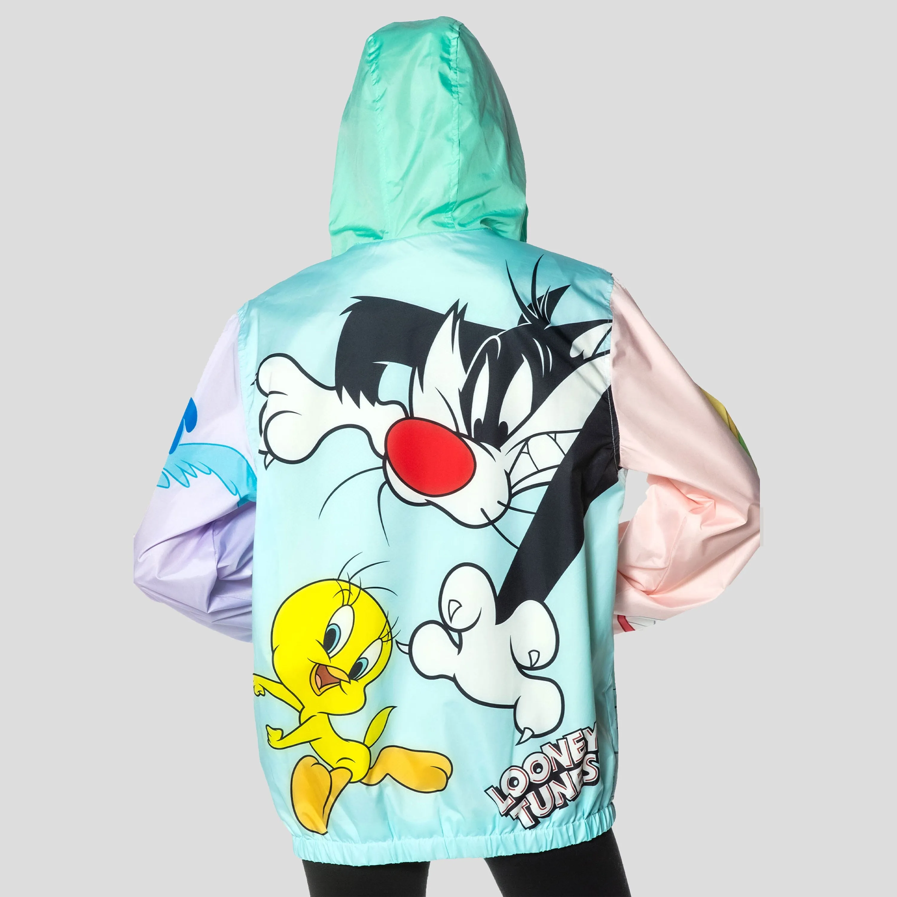 Members Only Women's Looney Tunes Colorblock Windbreaker Jacket