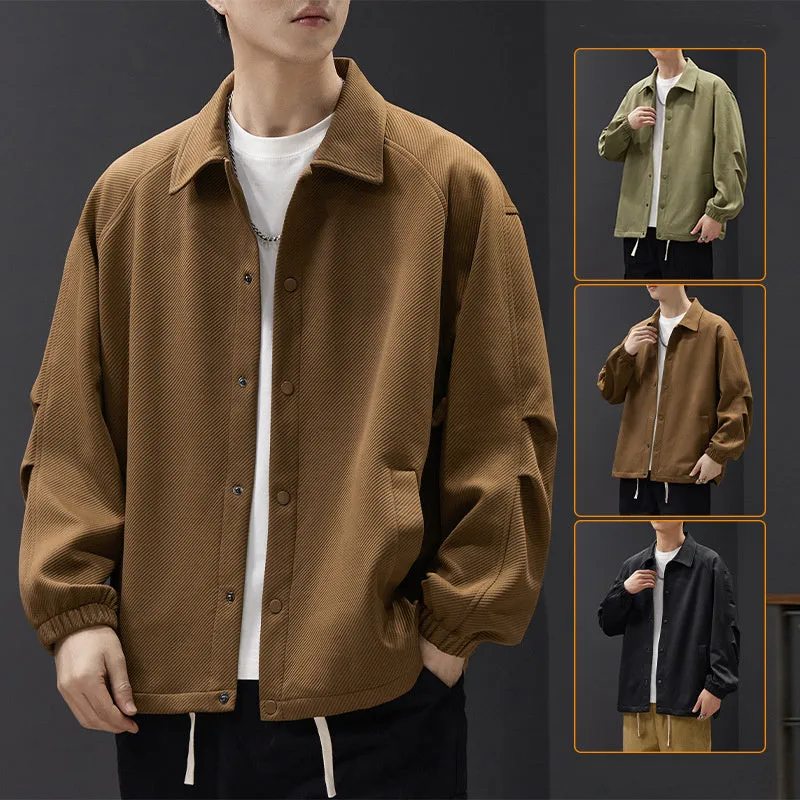 Men's Casual Lapel Button Fashion Jacket