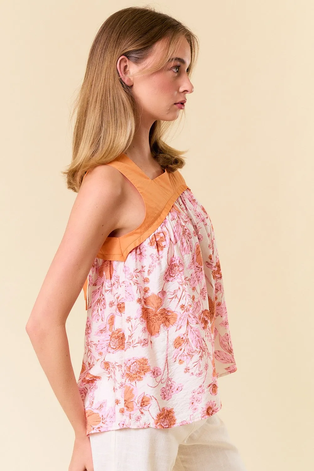 Minor Details Floral Square Neck Top