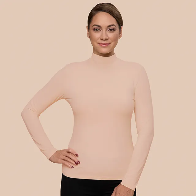 Mock Neck Long Sleeve Layering Top