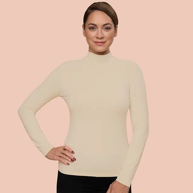 Mock Neck Long Sleeve Layering Top