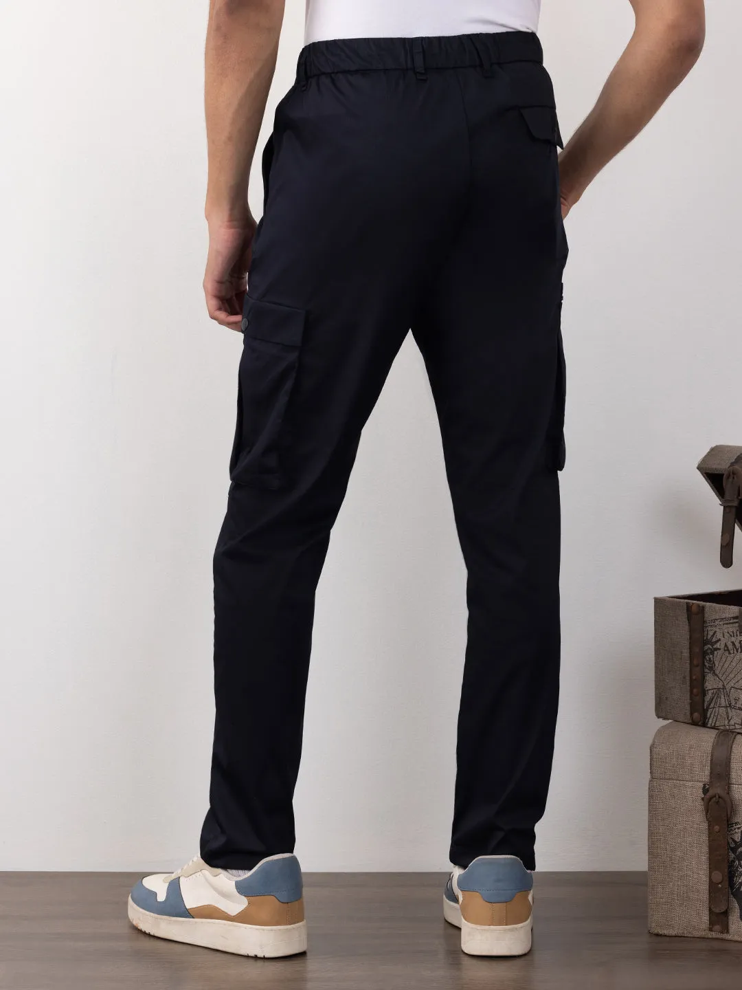 Navy Blue Plain Comfort Pants