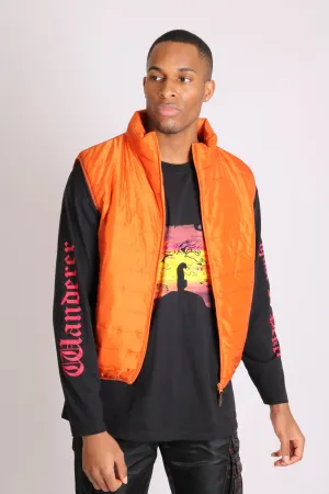 Neon Orange Puffer Gillet