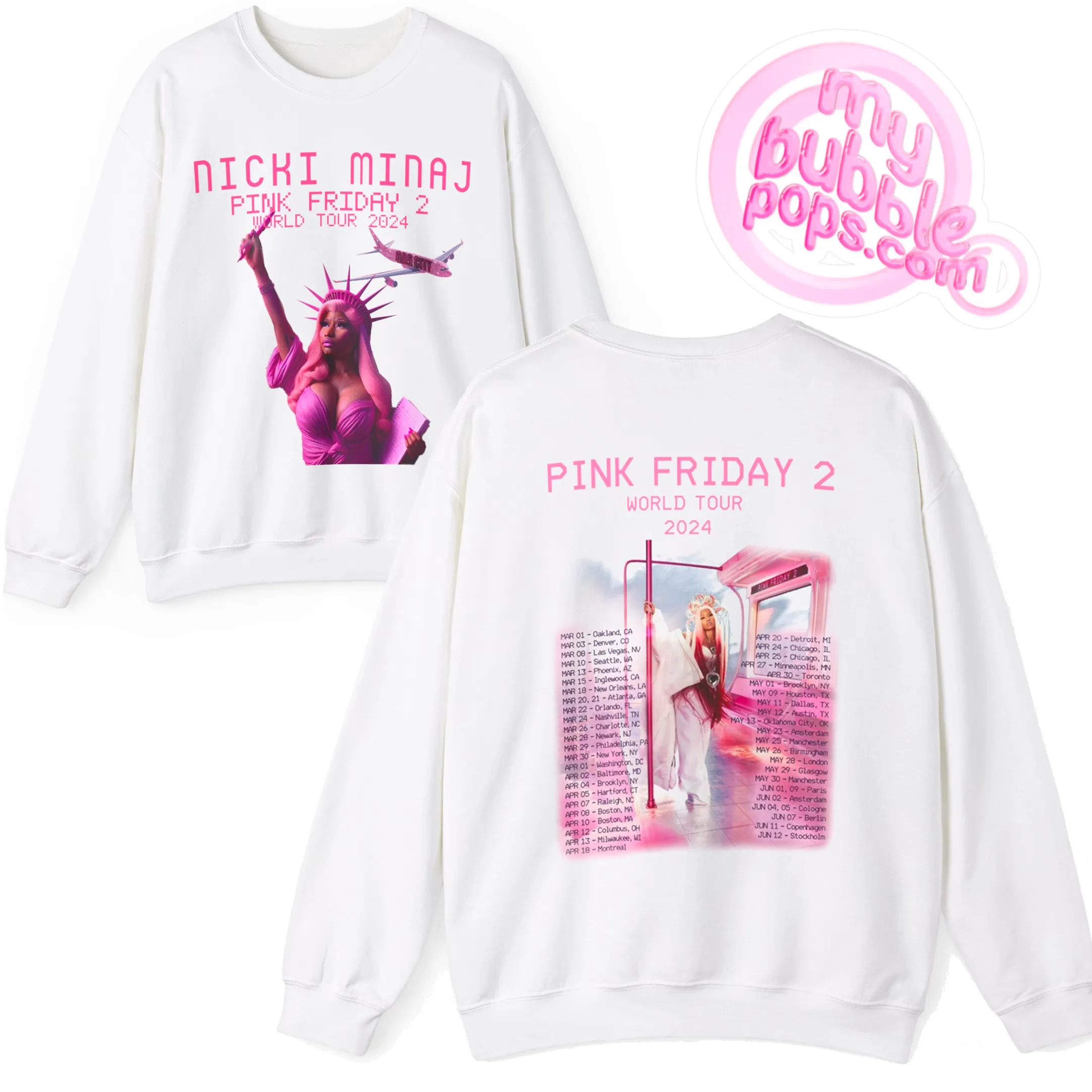 Nicki Minaj Pink Friday 2 (Gag City) World Tour 2024 Sweatshirt