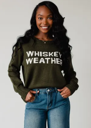 Olive Whiskey Weather Sweater