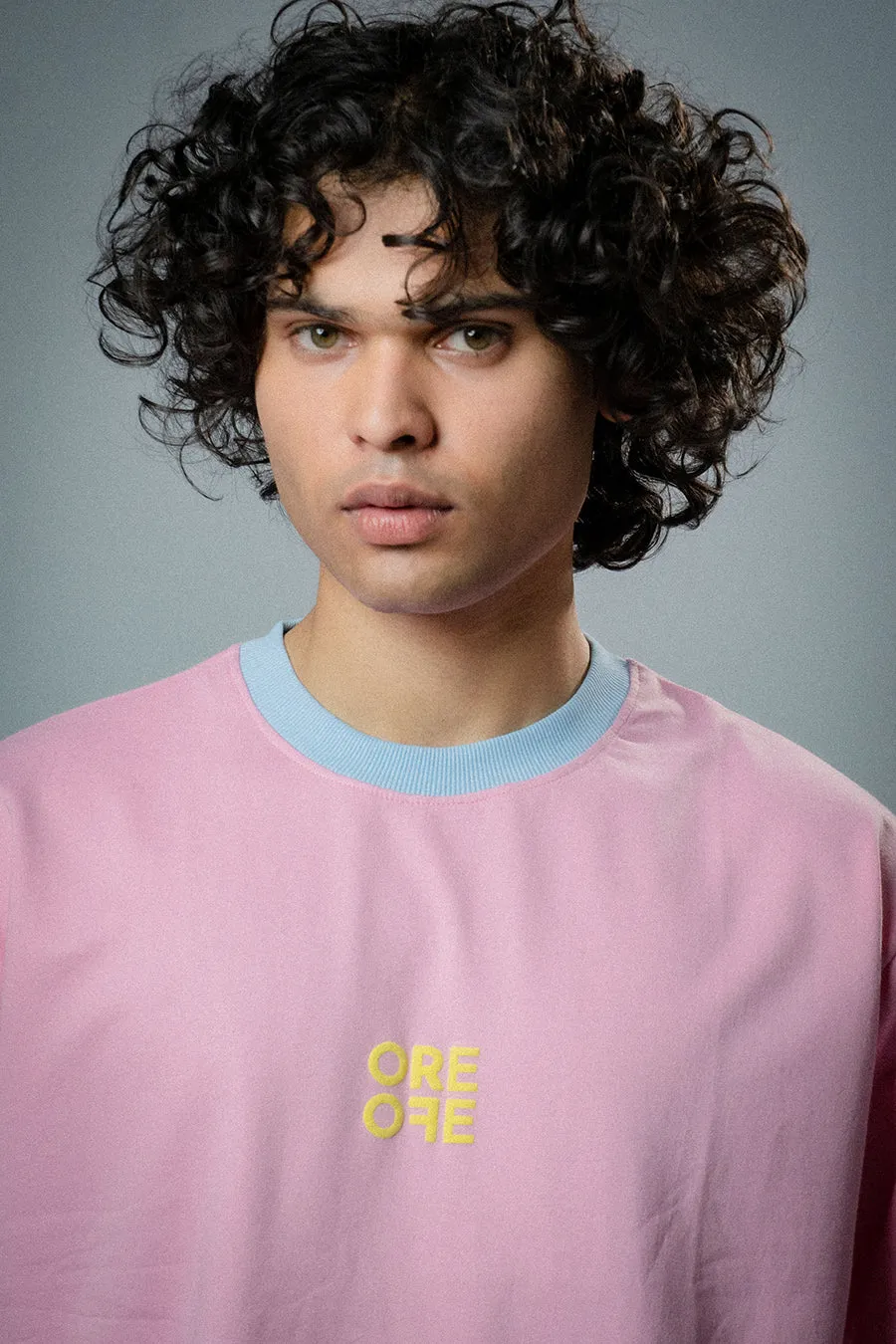 ORE OFE Oversized Pink Basic T-Shirt