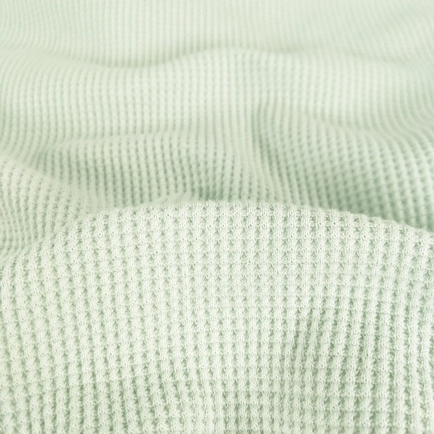 Organic Cotton Stretch Thermal Waffle Knit - MMMint