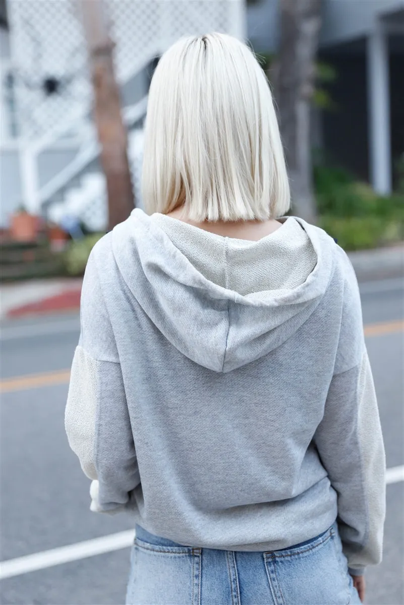 Reversed Details Hooded Sweater