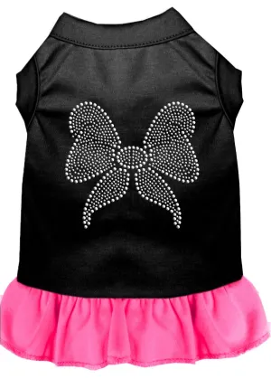 Rhinestone Bow Dress Black With Bright Pink Xxxl (20)